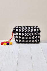 Hannah Black Geo Print Makeup Bag