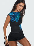 Nova Top Blue Floral