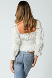Tyler White Eyelet Puff Sleeve Top