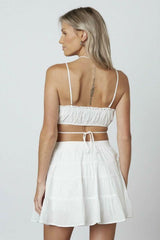 Evelyn White Two Piece Mini Dress