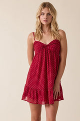 Gracie Red Polka Dot Cami Mini Dress