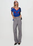 Expertise Low Rise Pleat Pant Grey