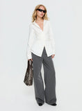 Shapeshifter Twist Long Sleeve Shirt White