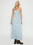 Izebella Maxi Dress Blue Floral
