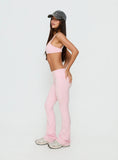 Pace Setter Active Foldover Waist Flared Leggings Pink