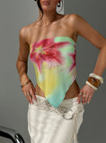 Nellie Hair Scarf Aqua Tropical