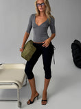 Bailor Channel Waistband Capri Pants Black