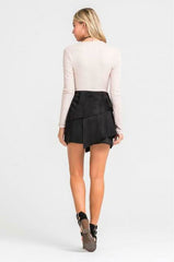 Mirabella Black Suede Skirt