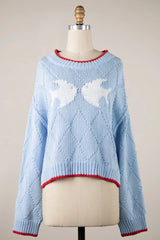 Fisherman Blue Oversized Knit Sweater