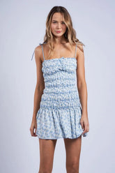 Hadley Blue Floral Mini Dress