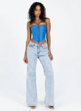 Yamie Bustier Top Blue