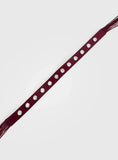 Maysie Faux Suede Tassel Belt Cherry