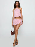 Remembering Tie Back Top Pink