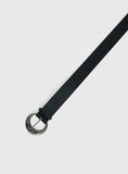 Emlynn Faux Leather Belt Black Silver