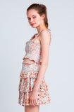Faye Boho Print Two Piece Smocked Mini Dress