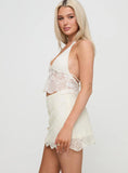 Lumache Lace Mini Skirt Cream