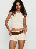 Leilah Crochet Shorts Cream