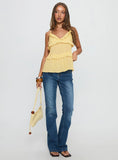 Jorjia Ruffle Cami Top Yellow
