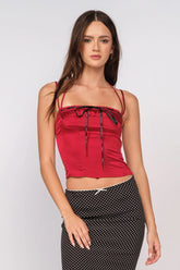 Holly Berry Satin Ribbon Bow Top
