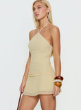Kylianne Arrowneck Playsuit Lemon