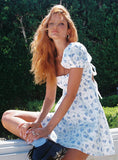 Lets Dance Mini Dress Blue Floral