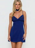 Jadira Scarf Mini Dress Navy