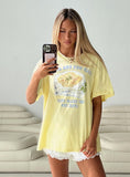 Pasta Makes You Fasta Oversized Tee Yellow