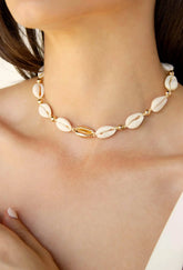 Ettika Cowrie Shell Choker Necklace