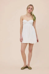 Allie White Babydoll Mini Dress