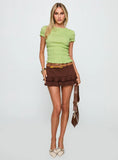 Romelle Shirred Top Lime