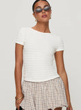 For The Better Textured Top White