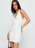 Seashores Halter Mini Dress White