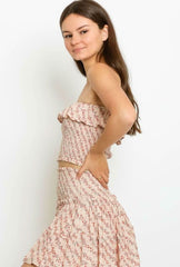 Take Me With You Blush Floral Two Piece Dress