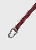 Leto Belt Burgundy Silver
