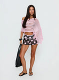 Yselle Micro Shorts Pink / Brown Polka Dot