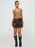 Luned Mini Skirt Leopard Tall