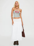 Swan Song Strapless Top Blue Grey