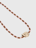 Danyel Beaded Necklace Pink Brown