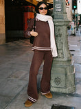 Square One Collared Jumper Brown Cream