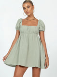 Lets Dance Mini Dress Sage