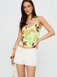 Maesie Tie Up Shorts White