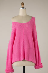 Bradford Hot Pink Oversized Sweater