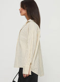 Mallin Shirt Cream Brown Stripe