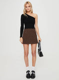 Selby Mini Skirt Brown Polka Dot