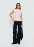 Lanette High Neck Sleeveless Top Soft Pink