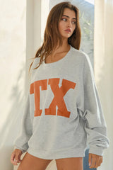 Texas Grey Crew Neck Sweatshirt