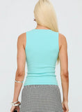 Total Angel Button Up Top Blue