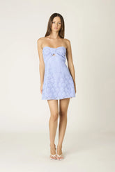 Isla Periwinkle Blue Strapless Mini Dress