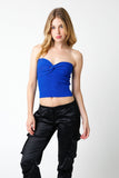 Becca Dark Blue Twist Knot Tube Top