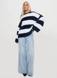 Nerina Knit Sweater Blue White Stripe